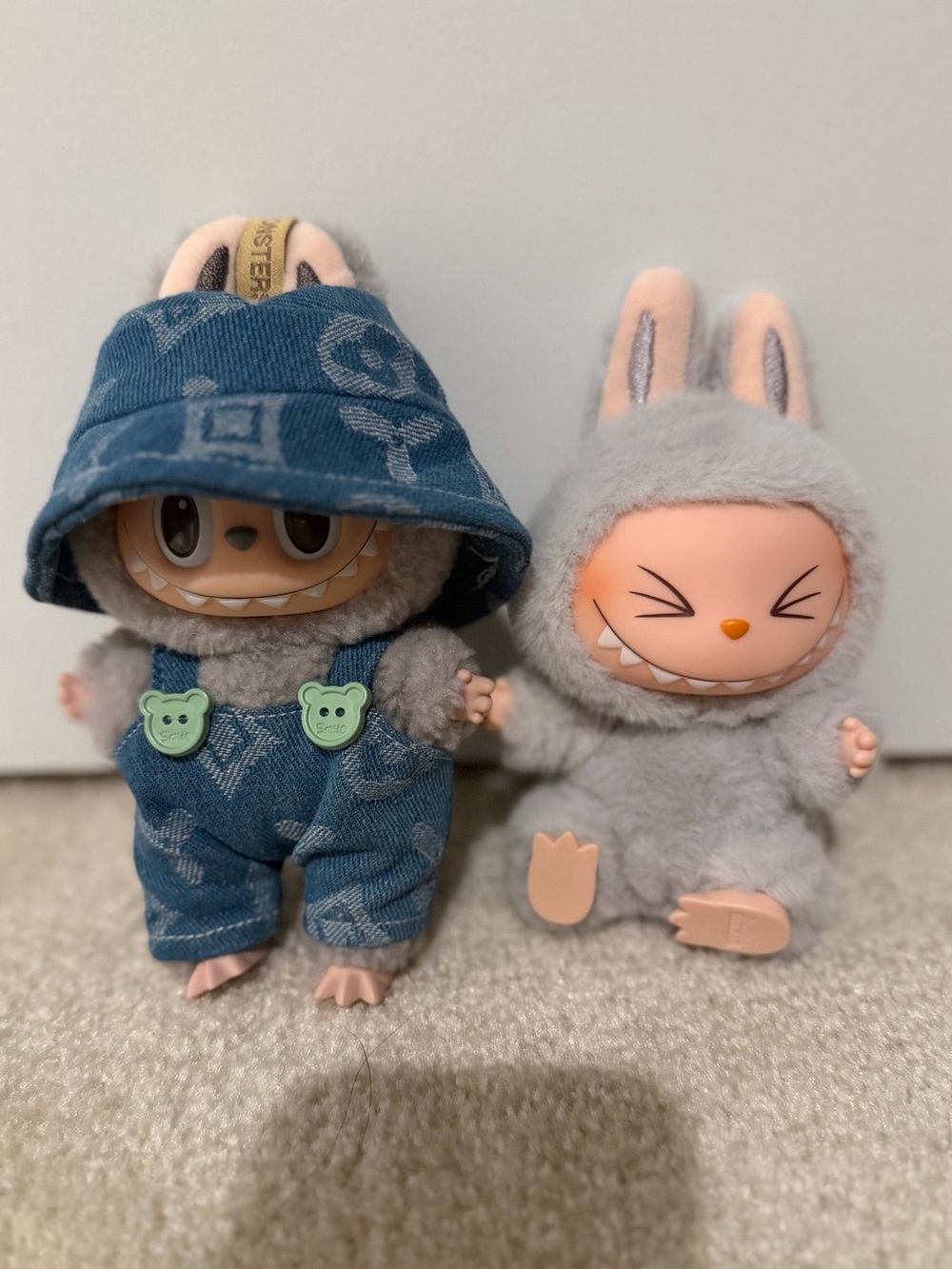 Pop Mart Monsters with Denim Outfit purse charm